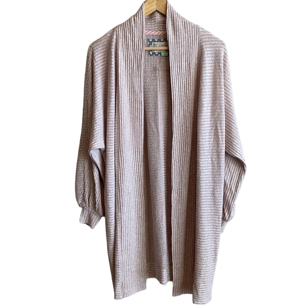 Anthropologie Saturday Sunday Ribbed Acadia Cloudfleece Cardigan XS